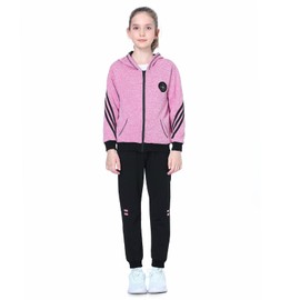 LPATTERN Children's Girls' 2-Piece / 3-Piece Clothing Set, Sports Suit, Tracksuit, Jogging Suit, Leisure Suit, Outfit Set, Pink (2 pieces)