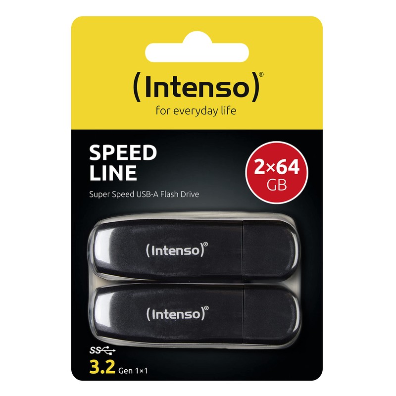 Intenso Speed Line 2 x 64 GB Memory Sticks USB