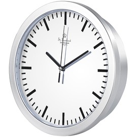 St. Leonhard Clock with secret compartment: wall clock with secret compartment (money hiding, clock with hiding place, key box), White, Classic