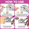 WedDecor Heavy Duty Hole Punch Plier Kit with 4mm Gold