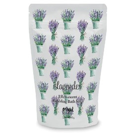 Primal Elements Detoxifying Sea Salt Soak, Bubbling Aromatherapy Salts with Essential Oils, Lavender, 12 oz Resealable Bag