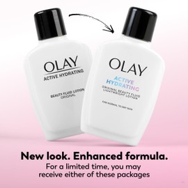 Olay Face Moisturizer, Active Hydrating Beauty Moisturizing Lotion, 6 fl oz (Pack of 2)