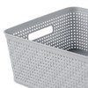 Sterilite 6 Pack Plastic Storage Bin Organization Containers, Short Baskets,