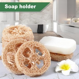 Natural Loofah Slices for Soap Making-20 Pack Organic Luffa Cuts for Soap Holder Exfoliating Soaps Sponge Handmade Loofa Soap Homemade DIY Sponge