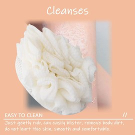 Scrubber Back for Shower Extended Length Scrubber Towel Exfoliating Washcloth Body Scrub Sponge Shower Loofah for Women Men Deep Clean Body Skin Massages (Style1, One size)