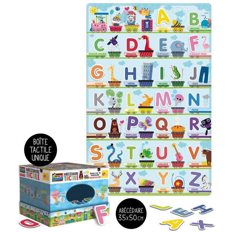 Lisciani L'AlphABET Educational Game - Montessori-L'Alphabet Touch - FR72446, Multicoloured