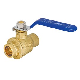 Eastman Heavy Duty Full Port Brass Ball Valve, 1/2 in Sweat x 1/2 in Sweat Connection, 20061LF