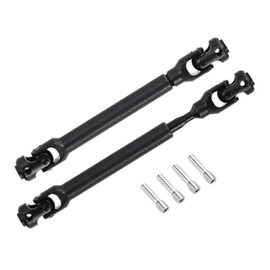 sourcing map 2Pcs RC Drive Shaft CVD Drive Shafts Metal Universal Replacement Upgrade Parts for SCX10 90046,107-154mm