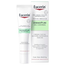 Eucerin Crema facial noche piel grasa, 40ml
