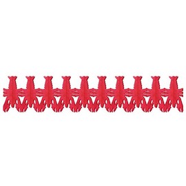 Red Crawfish Silhouette Paper Garland - 1pc