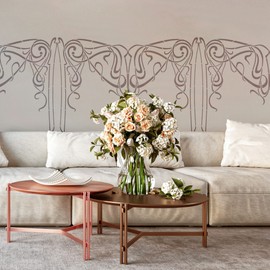 Reusable Plastic Wall Stencil // Art Nouveau Ornament #2 // Art Craft Mylar Template (25,5"x37,4")