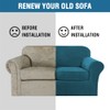 H.VERSAILTEX Real Velvet Plush 3 Piece Stretch Sofa Covers Couch