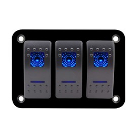 zmayastar SP-CYKG-01 3 Rows Waterproof Boat Switch Panel for Car, Boat, Marine, Rocker Switch Panel, DC12-24V, Marine Supplies,