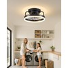 JHSYCH Ceiling Fan with Lights, Low Profile Ceiling Fans with