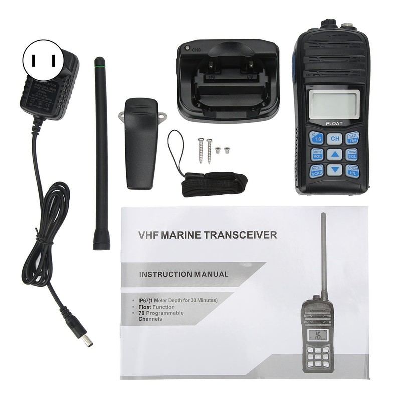 Marine Walkie Talkie Handheld IP67 Waterproof Floating 5W VHF Transceiver