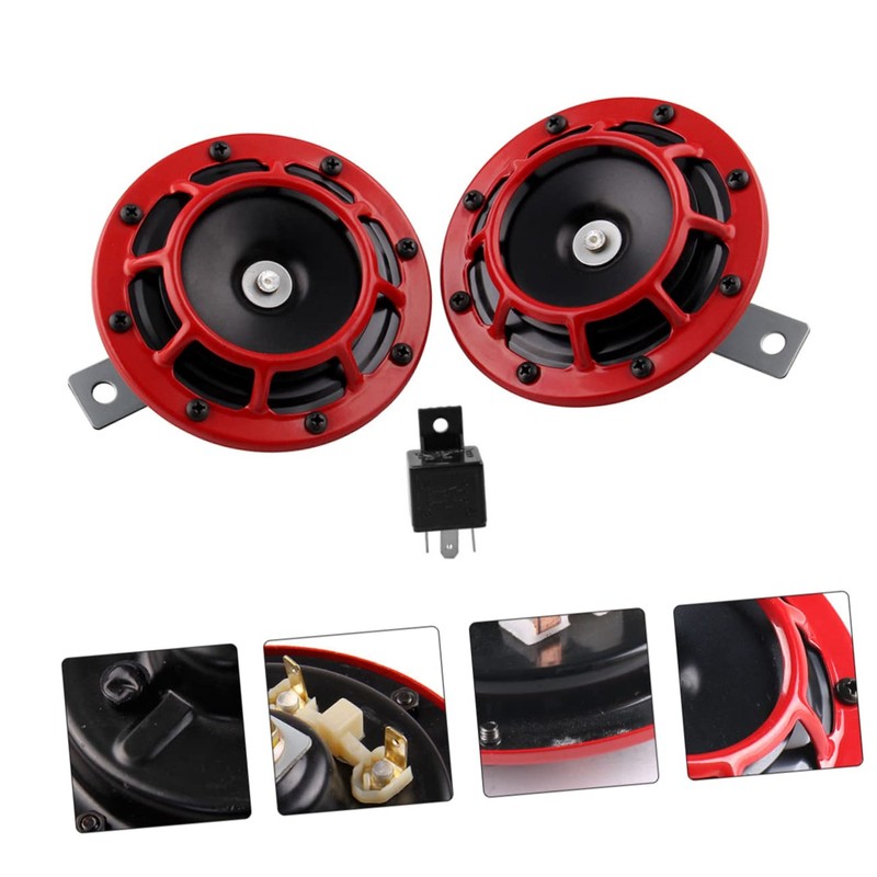 Mikinona Car Horn Set 12v Electric Whistle Horn for Motorcycles