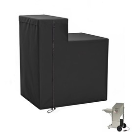 Fryer Cover for Model Bayou Classic 700-704 or 700-701 with 4-Gallon Deep Fryer Cart,Outdoor Portable Large Heavy Duty Waterproof Dustproof Anti-UV Weather Protect Appliance Accessory Covers,Black