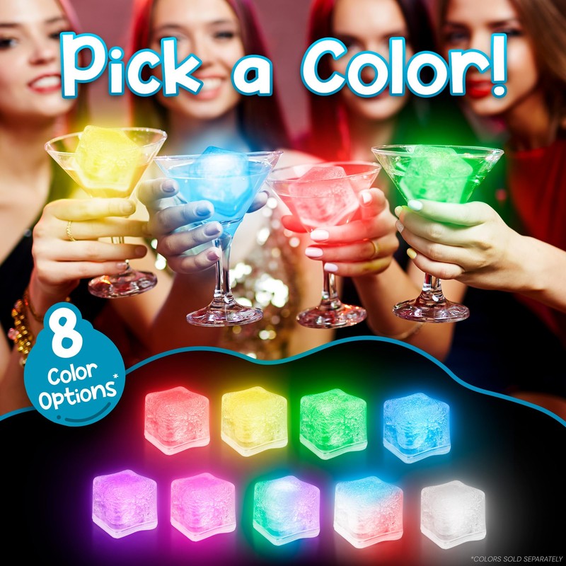 Windy City Novelties 12 pack LED Ice Cubes with Changing