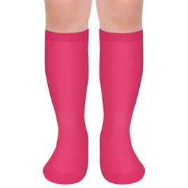 Ammiko Kids Soccer Socks Knee High Socks Youth Football Socks Uniform Socks Long Tube Socks Girls Boys Baseball Socks Rose 3-6 Years
