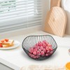 MAHIONG 2 PCS Fruit Bowl, Wire Fruit Bowls, Large Black