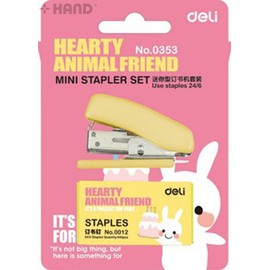 No.0353 Deli Pocket Size Mini Stapler Set