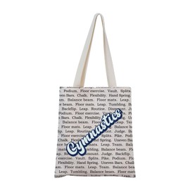 MNIGIU Gymnastics Vibes Tote Bag Gymnast Gift Gymnastics Lover Gift Game Day Gift for Gymnastics Team (Gymnastics Tote Bag)