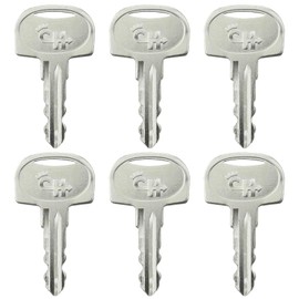 601 Ignition Keys 60266568 for Sany Mini Excavator Broderson Crane Ferris Mower Bluebird School Bus Polaris Snowmobile (Pack of 6)