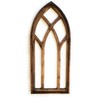 48" Farmhouse Wood Cathedral Window Arch Rustic Ash Brown- The
