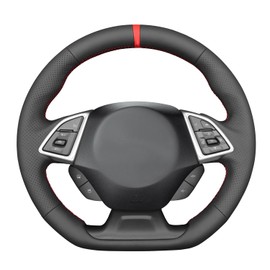 MEWANT for Camaro Steering Wheel Cover 2016-2024 Hand-Stitched for Chevy Camaro Car Steering Wheel Wrap