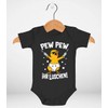 MoonWorks® Baby Bodysuit with Saying Funny Chick Pew Pew Ihr