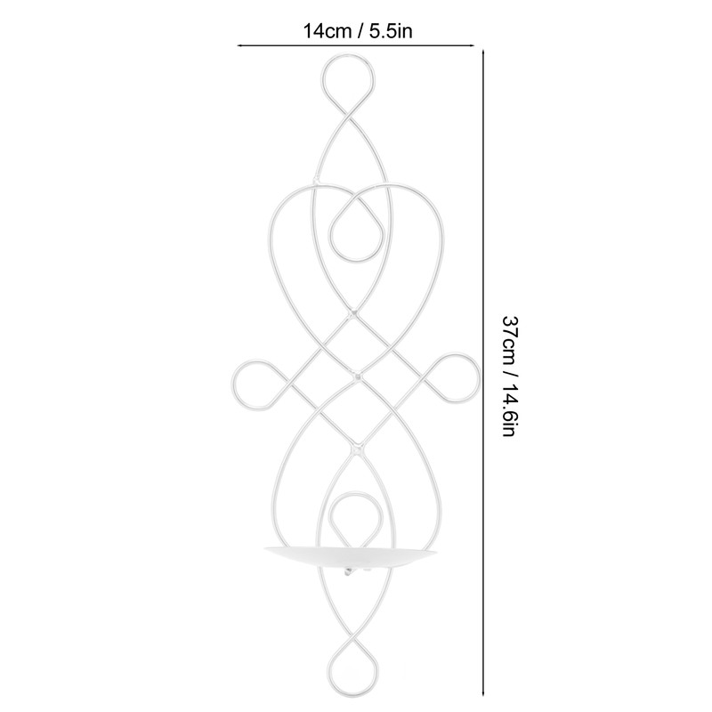 2 Sets Iron Wall Candle Sconce Holder Foldable Deformation Resistance