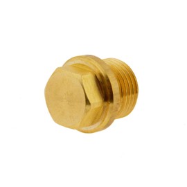 Sealing plug with hexagonal socket and collar G 1/8 inch, 16 bar brass closure cap