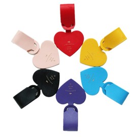 Bethany Home Bag Name Tags, Luggage Tags, Pack of 6, Heart Shape, Cute Name Tags, Suitcase, Bag Name Tags, with Belt, for Travel, Anti-lost, Easy Removal, Soft, Ultra Lightweight, Flexible,