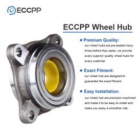 ECCPP Front Wheel Bearing and Hub Assembly 2010-2013 for Lexus GX460 2003-2009 for GX470 2003-2013 for Toyota 4Runner 2007-2013 for FJ Cruiser 2005-2012 for Tacoma Wheel Hub Bearings 515040