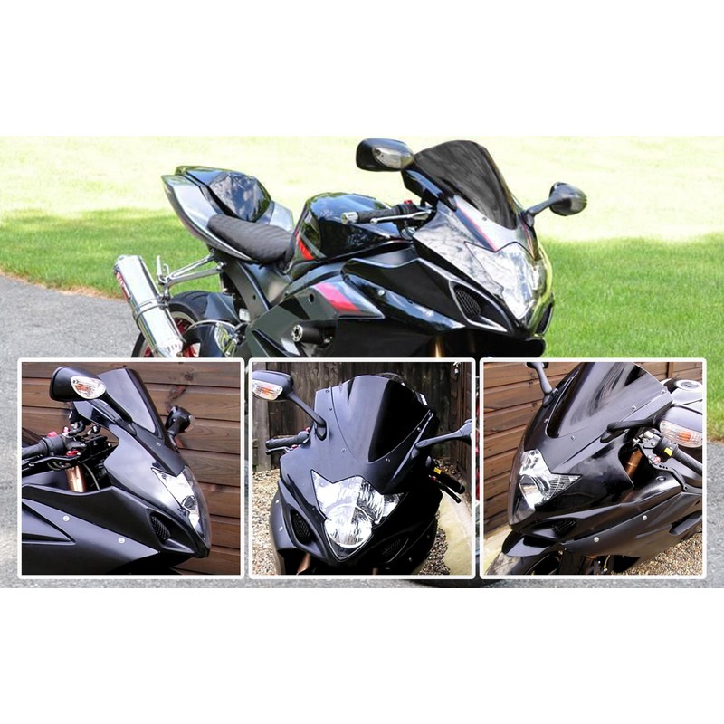 Black Windshield Windscreen Double Bubble for Kawasaki Ninja 300 EX300R