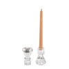 Crystal Candle Holder, Set of 2 Crystal Clear Candlestick Stand