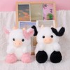 Tikwisdom Cow Stuffed Animal,Plush Cow Doll, Paw Paw Cow Plush