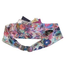 BANDI Unisex Secure Running Belt with Adjustable Straps Large Pocket, Plus Size - Coral Reef