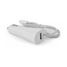 DP Audio DG203: Apple Lightning USB Car Charger with Extra USB Port - White