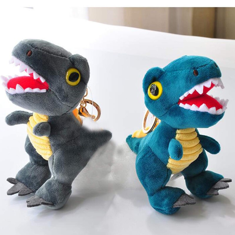 Llavero con diseño de dinosaurio de peluche con diseño de