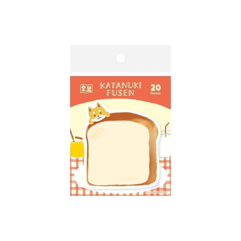 Furukawa Shikou QF199 Sticky Notes, Die-cut Bread and Dog