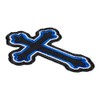 Blue & Black Decorative Cross Patch, Religious Cross Patches