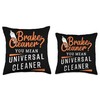 Funny Brake Cleaner Design For Automotive Mechanic Throw Pillow