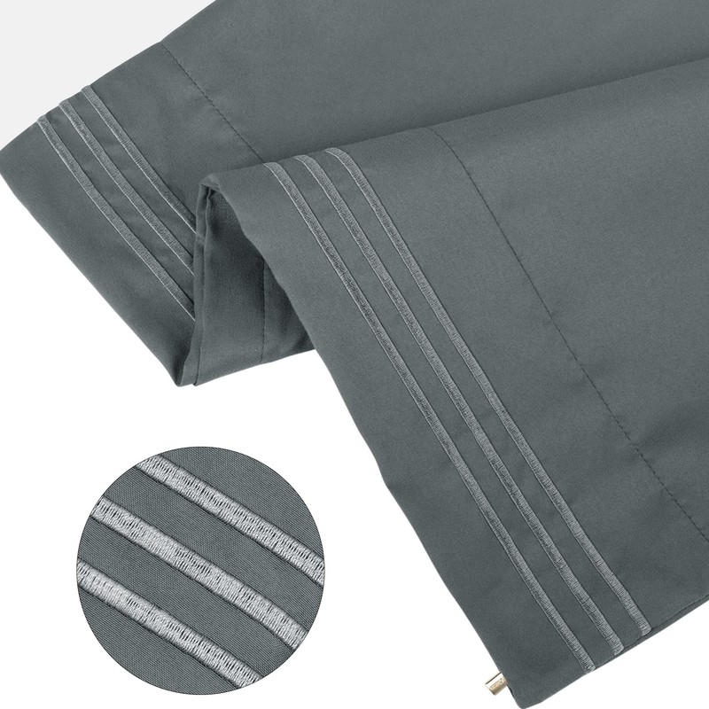 PiccoCasa Brushed Microfiber Pillowcases 2 Pack Soft Breathable Pillow Covers