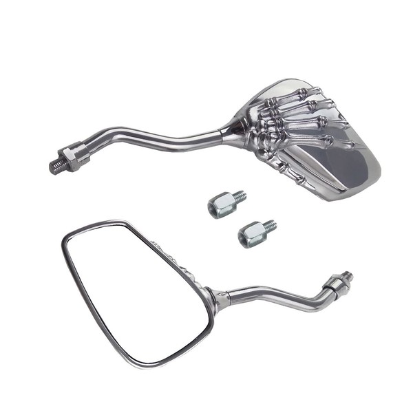 Anzene Custom Skull Skeleton Hand Claw Side Mirrors Rearview 10mm