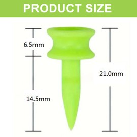 50PCS Golf Tees - Castle Golf Tees - Plastic Golf Tees - 21mm Golf Tees - Durable - Lightweight (Light Green)
