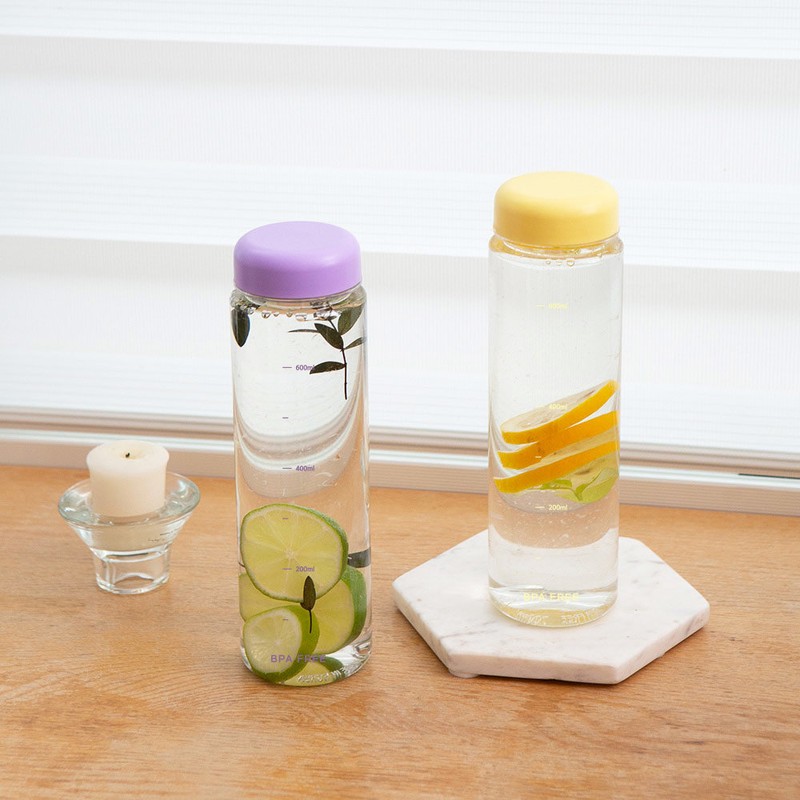 Large capacity 700ml graduated plain bottle tumbler diet health water