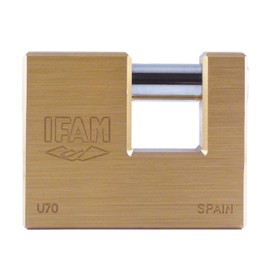 IFAM 000770 U70 Padlock, Brown (Brass), 70 mm