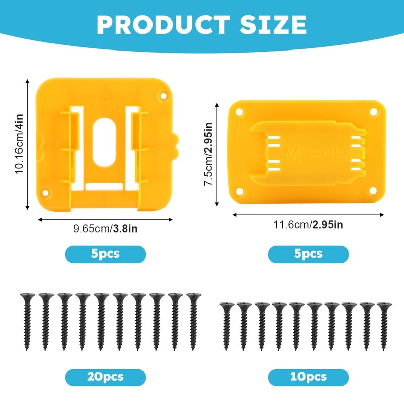 Tool Holders Battery Holders Mount for Tool Storage 20v Battery