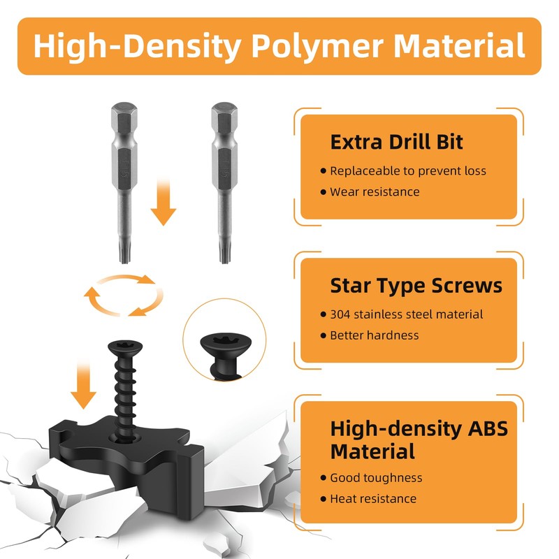 1000 Pack Hidden Deck Fasteners for Composite Decking Board, Composite